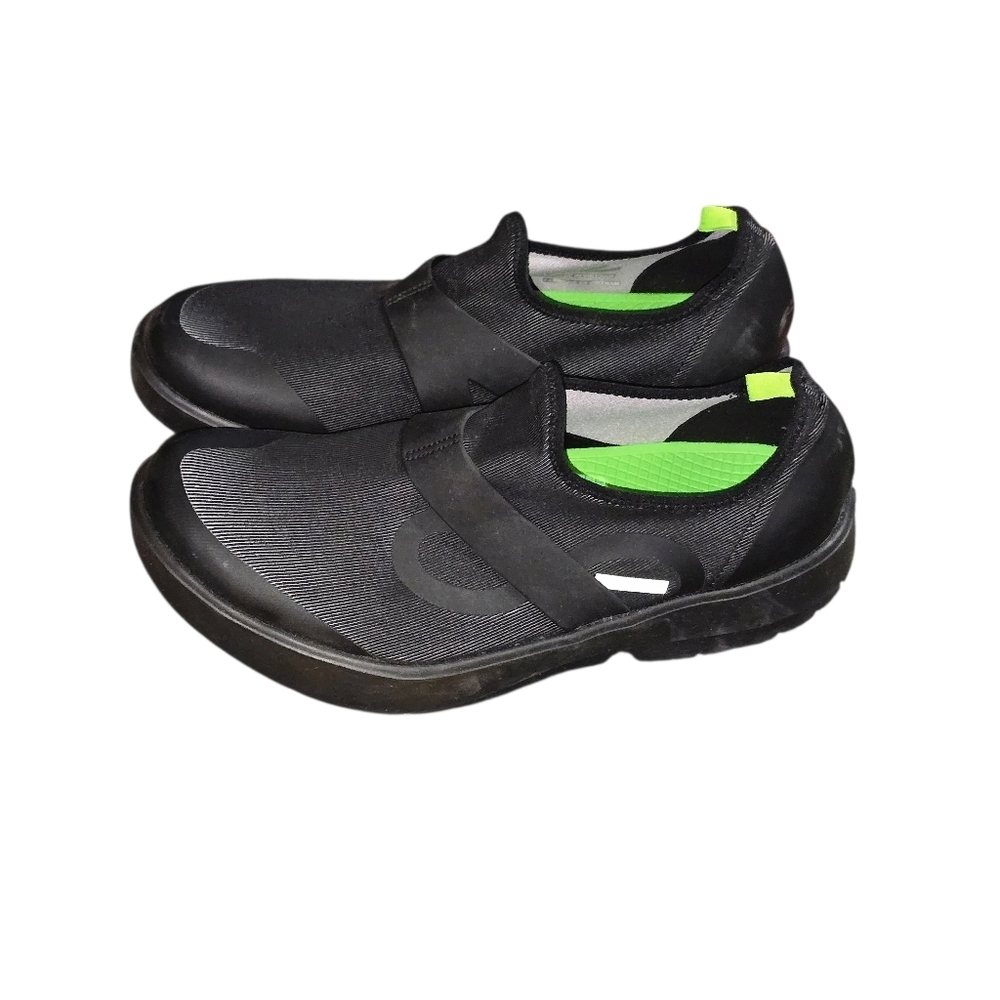 Oofos Oomg Men's Fibre Low Slip On Black Shoe Lightweight Size 12